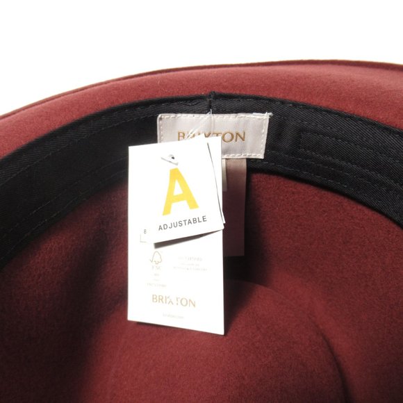 Brixton Joanna Packable Wool Felt Hat Dark Brick Red Brown - XS main image 4